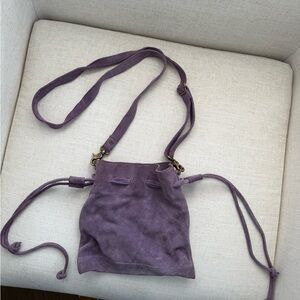 Free People Purple Suede Crossbody Bag
